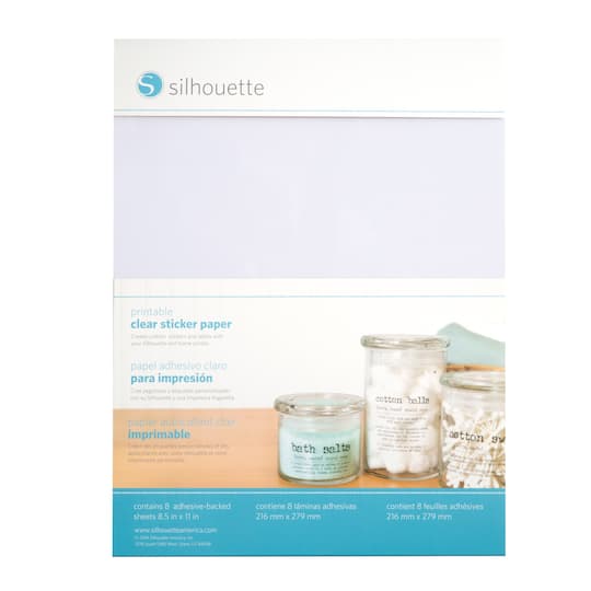 Silhouette® Printable Clear Sticker Paper Silhouette Accessories
